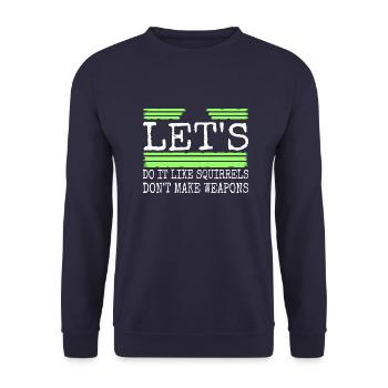 blagues géniale désarmement cadeau famille - Sweat-shirt Unisexe - marine - Devant - Alina (178cm) & Michal (187cm)