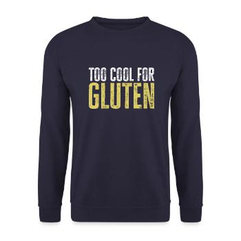 Trop cool pour le gluten - Funny Celiac Design - Sweat-shirt Unisexe - marine - Devant - Alina (178cm) & Michal (187cm)