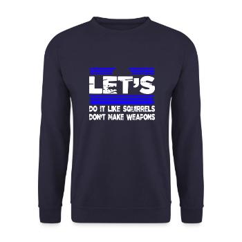 bday gift idea child humor funky joke sayings - Unisex Sweatshirt - navy - Front - Alina (178cm) & Michal (187cm)