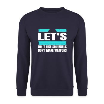 citation drôle symbole de paix génial mouvement de paix - Sweat-shirt Unisexe - marine - Devant - Alina (178cm) & Michal (187cm)