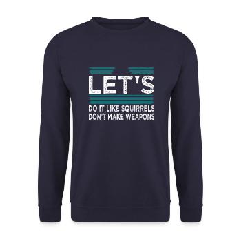 joke heart birthday present idea global peace - Unisex Sweatshirt - navy - Front - Alina (178cm) & Michal (187cm)