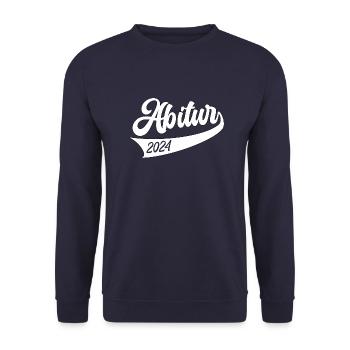 Abitur 2024 | Abi 24 | School-leaving certificate for high school graduates - Unisex Sweatshirt - navy - Front - Alina (178cm) & Michal (187cm)
