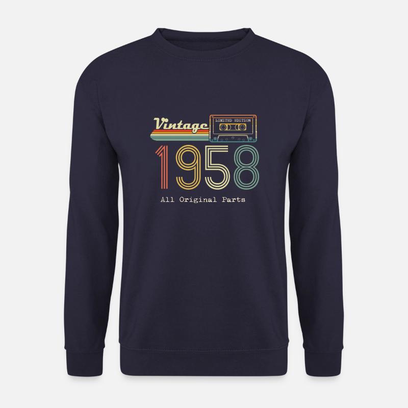 1958 Original 1958 Vintage Vintage Retro Jahrestag - Unisex Pullover - Navy