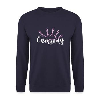 Camping Queen Krone - Sweat-shirt Unisexe - marine - Devant - Alina (178cm) & Michal (187cm)