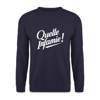 Quelle infamie - Sweat-shirt Unisexe - marine - Devant - Alina (178cm) & Michal (187cm)