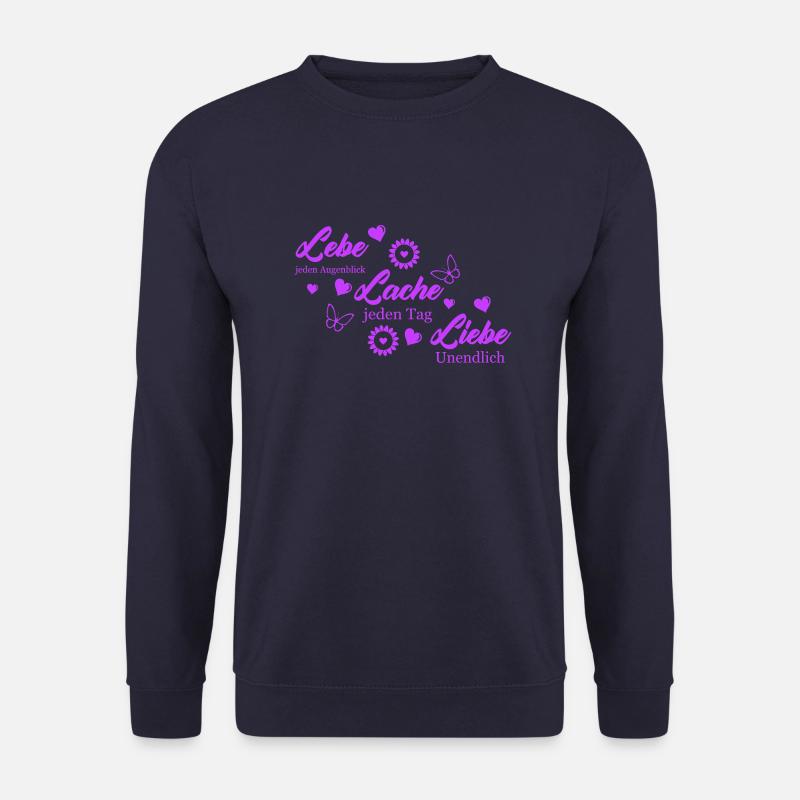 lebe lache liebe - Unisex Pullover - Navy