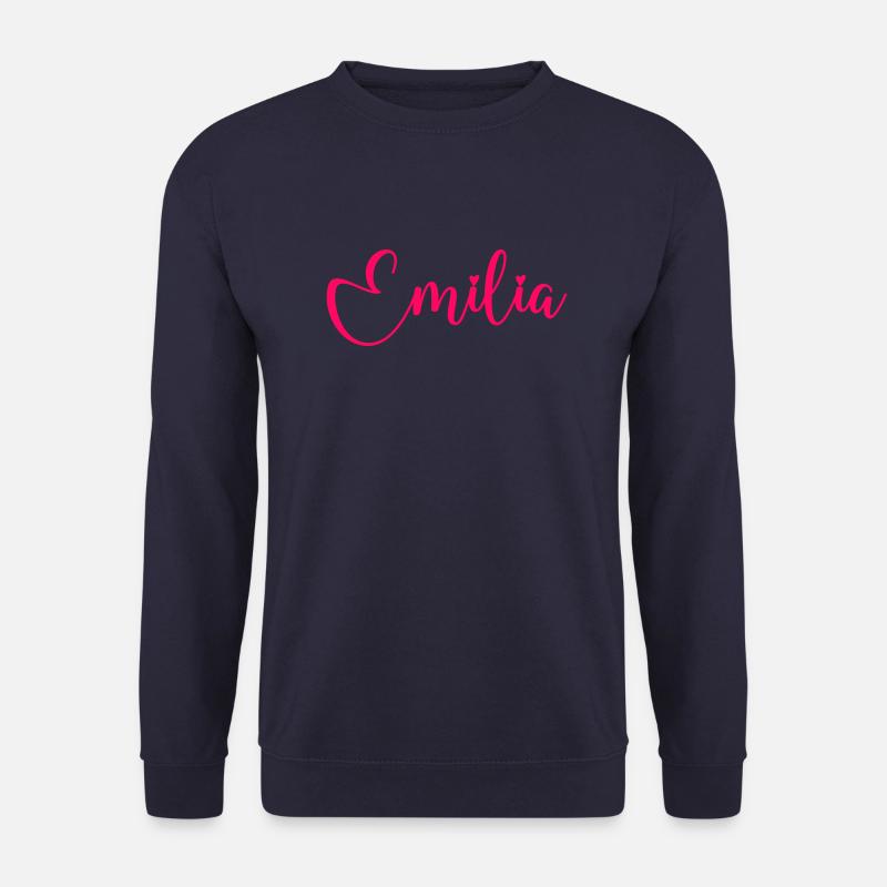 emilia name - Unisex Pullover - Navy
