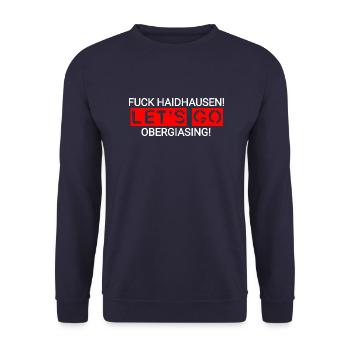 Obergiesing - Unisex Sweatshirt - navy - Front - Alina (178cm) & Michal (187cm)