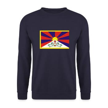 Tibet Flag - Unisex Sweatshirt - navy - Front - Alina (178cm) & Michal (187cm)