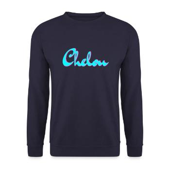 Chelou 3 - Unisex Sweatshirt - navy - Front - Alina (178cm) & Michal (187cm)