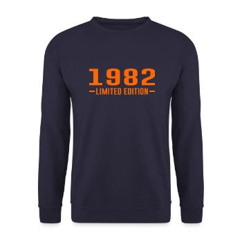 Cadeau de 40e anniversaire 1982 - Sweat-shirt Unisexe - marine - Devant - Alina (178cm) & Michal (187cm)