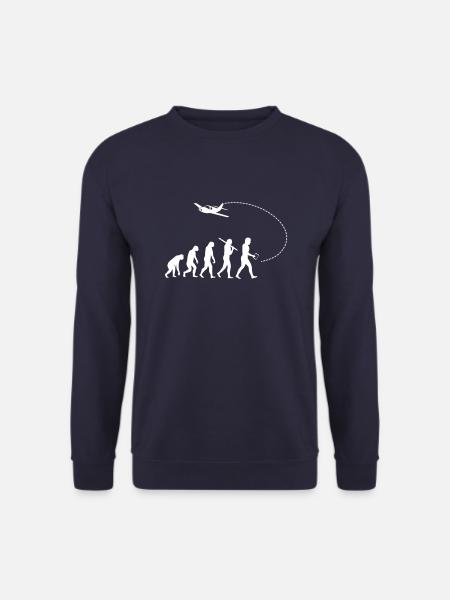 Evolution of the pilot - Unisex Sweatshirt - navy