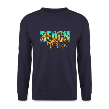 Sommer surfen kroatien strand paradies hrvatska party - Unisex Pullover - Navy - Vorne - Alina (178cm) & Michal (187cm)