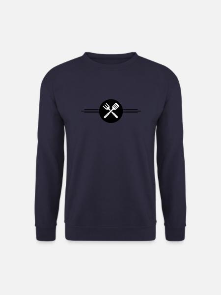 Grill cutlery icon - Unisex Sweatshirt - navy