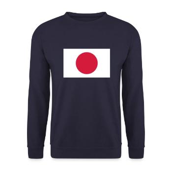 japan flag - Unisex Pullover - Navy - Vorne - Alina (178cm) & Michal (187cm)