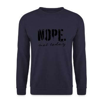 NOPE pas aujourd'hui - Sweat-shirt Unisexe - marine - Devant - Alina (178cm) & Michal (187cm)
