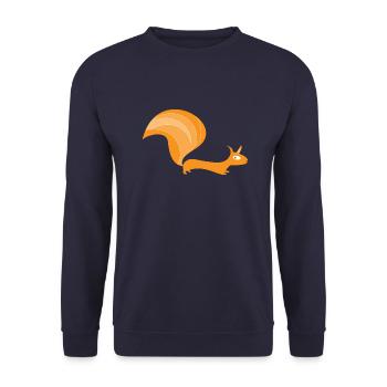 Squirrel (b) - Unisex Sweatshirt - navy - Front - Alina (178cm) & Michal (187cm)