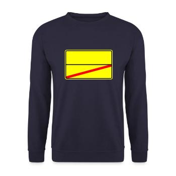 Town sign template - Unisex Sweatshirt - navy - Front - Alina (178cm) & Michal (187cm)