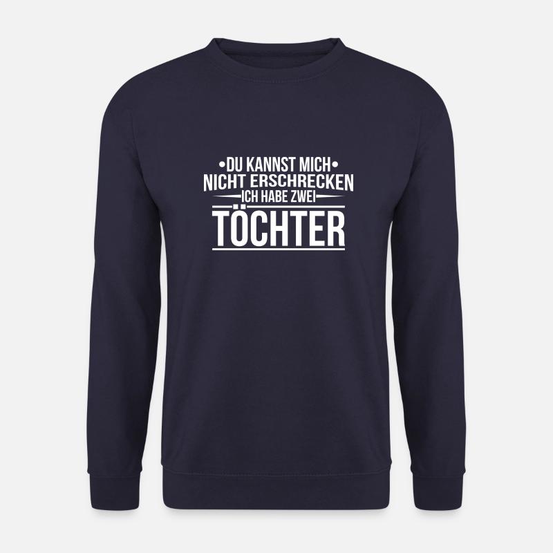 Zwei töchter Geschenk Vater Papa Vatertag Spruch - Unisex Pullover - Navy