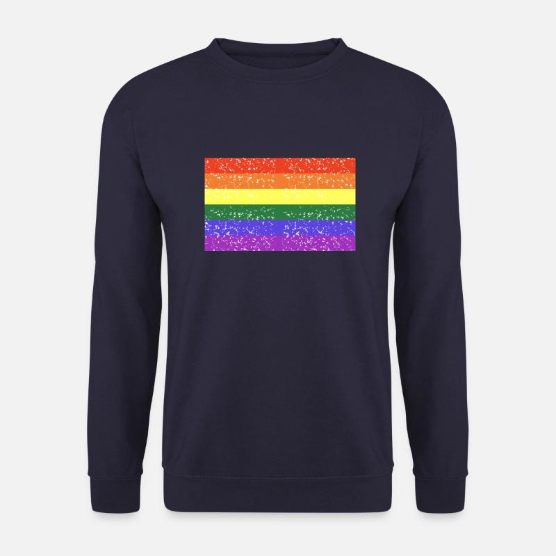 Regenbogen Flagge für Toleranz - Unisex Pullover - Navy
