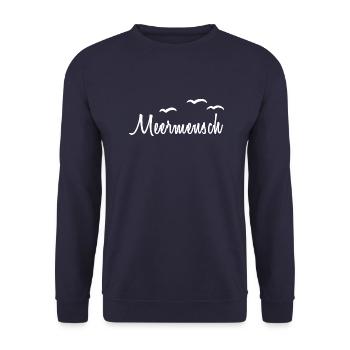 Meermensch Möven - Sweat-shirt Unisexe - marine - Devant - Alina (178cm) & Michal (187cm)