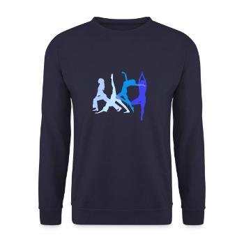 tournoiin, yoga,sport,exercices,danseur,gymnastique,b - Sweat-shirt Unisexe - marine - Devant - Alina (178cm) & Michal (187cm)