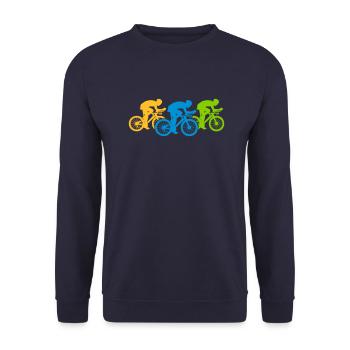 Bicycle Team Triathlon - Unisex Sweatshirt - navy - Front - Alina (178cm) & Michal (187cm)