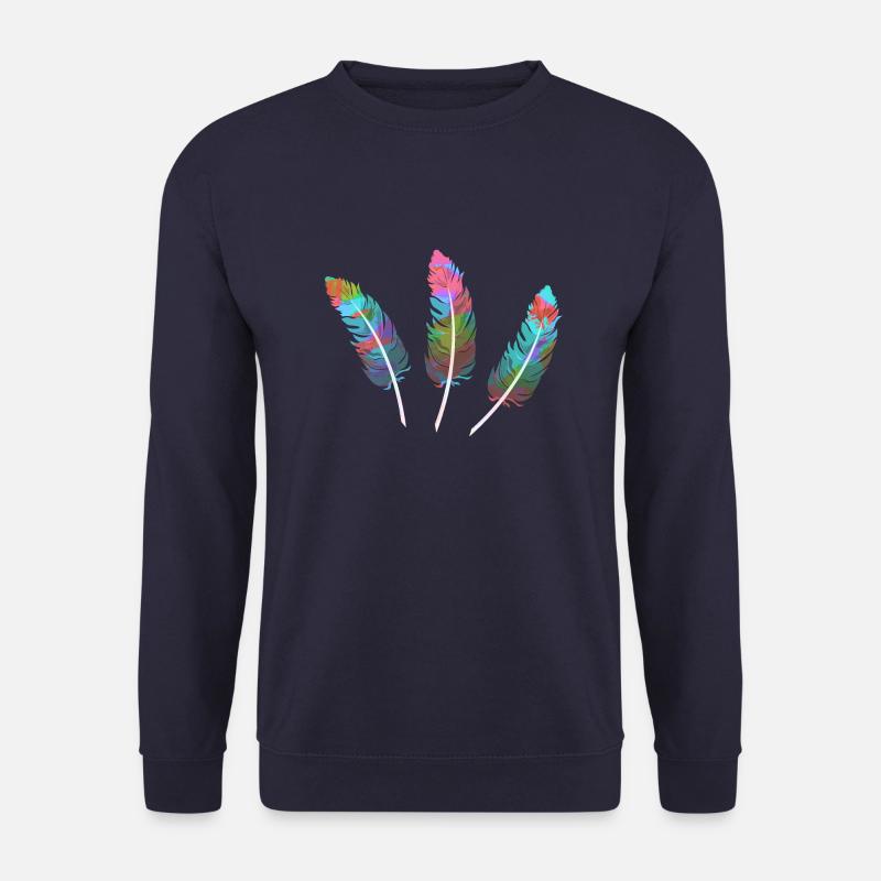 federn,bunt,feder,graffiti - Unisex Pullover - Navy