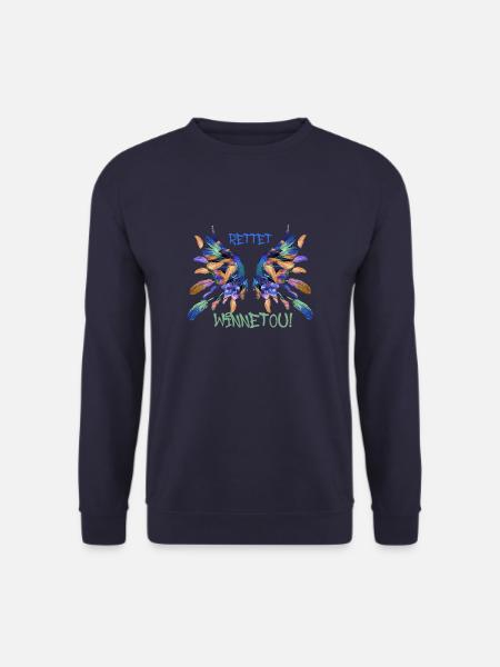 rettet winnetou ,iFlügel Malerei, illustration - Unisex Pullover - Navy