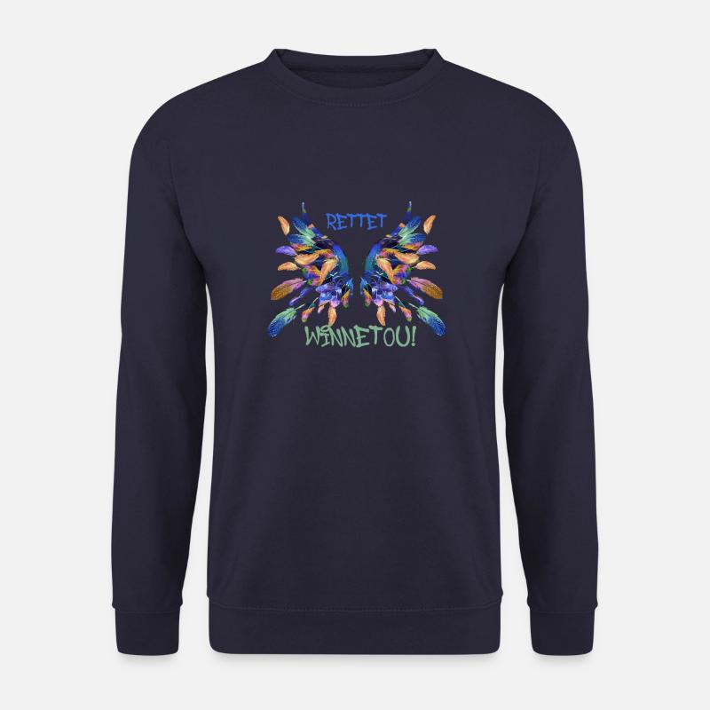 rettet winnetou ,iFlügel Malerei, illustration - Unisex Pullover - Navy