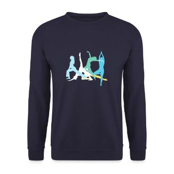 Tournament, Yoga, Sports, Exercises, Dancing, Gymnastics - Unisex Sweatshirt - navy - Front - Alina (178cm) & Michal (187cm)