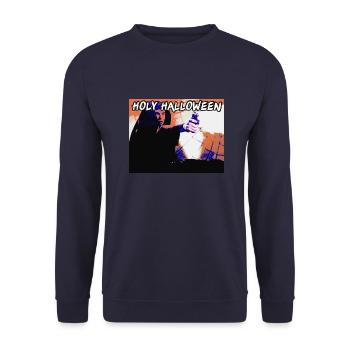 Saint Halloween, Halloween, nonne, film, araignée - Sweat-shirt Unisexe - marine - Devant - Alina (178cm) & Michal (187cm)