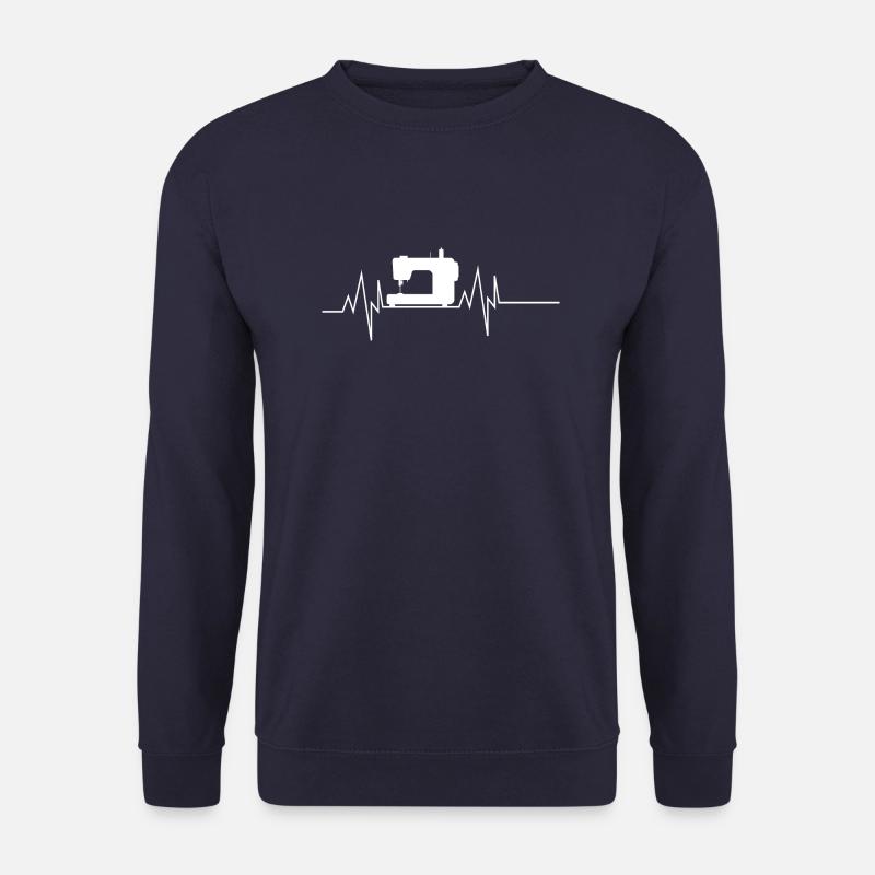 Sewing Machine Heartbeat - Unisex Sweatshirt - navy