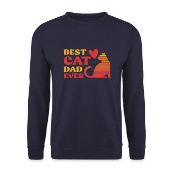 Meilleur père chat de tous les temps - Sweat-shirt Unisexe - marine - Devant - Alina (178cm) & Michal (187cm)
