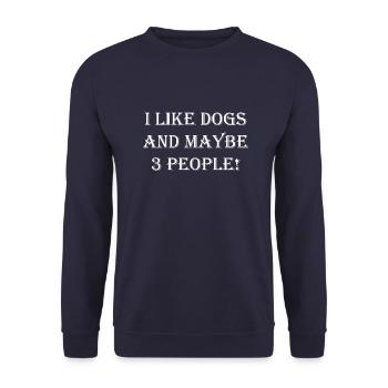 Hund Dog - Unisex Pullover - Navy - Vorne - Alina (178cm) & Michal (187cm)
