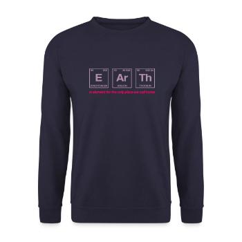 EARTH - with elements of the persiode system - Unisex Sweatshirt - navy - Front - Alina (178cm) & Michal (187cm)