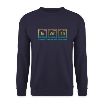 EARTH - with elements of the persiode system - Unisex Sweatshirt - navy - Front - Alina (178cm) & Michal (187cm)