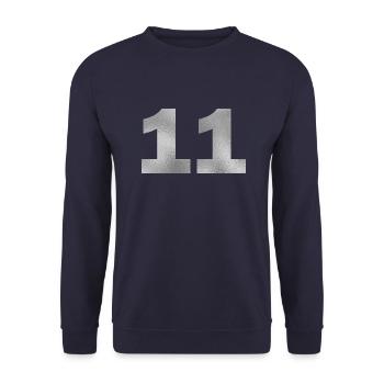 Anniversaire 11 ans - Sweat-shirt Unisexe - marine - Devant - Alina (178cm) & Michal (187cm)
