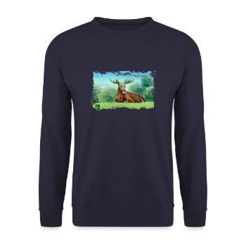 Sweden Sweden Scandinavia Nordic Viking Europe - Unisex Sweatshirt - navy - Front - Alina (178cm) & Michal (187cm)
