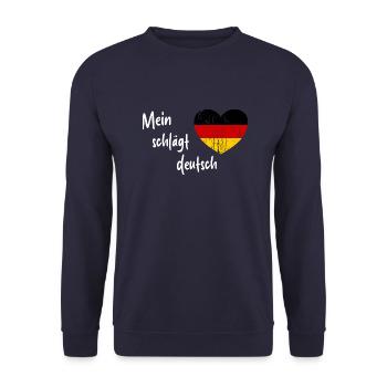 Die Wahl für Deutschland - Unisex Pullover - Navy - Vorne - Alina (178cm) & Michal (187cm)