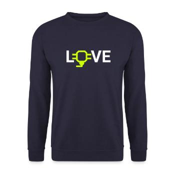 love 3d printing - Unisex Pullover - Navy - Vorne - Alina (178cm) & Michal (187cm)