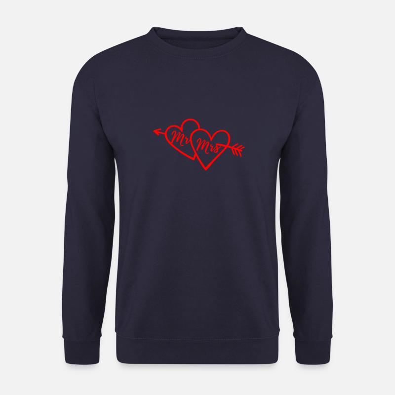 Hochzeit / Heirat: Mr. & Mrs. - Unisex Pullover - Navy