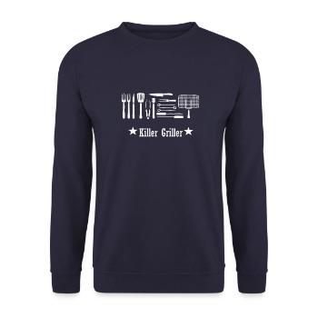 Killer Griller - Unisex Sweatshirt - navy - Front - Alina (178cm) & Michal (187cm)