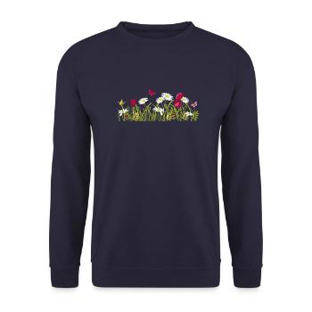 fleurs de printemps - Sweat-shirt Unisexe - marine - Devant - Alina (178cm) & Michal (187cm)