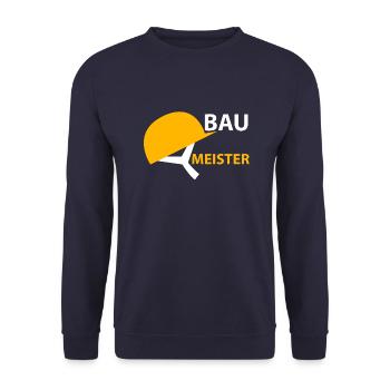 Baumeister Bauarbeiter - Unisex Pullover - Navy - Vorne - Alina (178cm) & Michal (187cm)