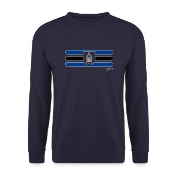 Mannheim Mode by PDesign | Mannheimer Design - Unisex Pullover - Navy - Vorne - Alina (178cm) & Michal (187cm)
