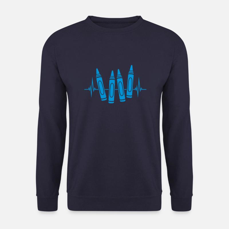 Puls bunte Wachsmalstifte Frequenz - Unisex Pullover - Navy