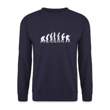 Photographer funny Photography Photographer Camera - Unisex Sweatshirt - navy - Front - Alina (178cm) & Michal (187cm)