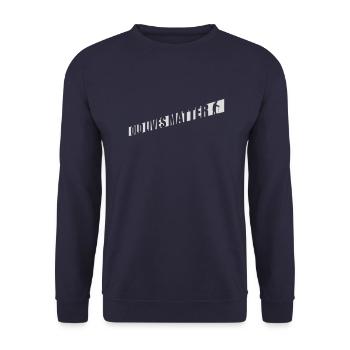 old lives matter quote - Unisex Sweatshirt - navy - Front - Alina (178cm) & Michal (187cm)