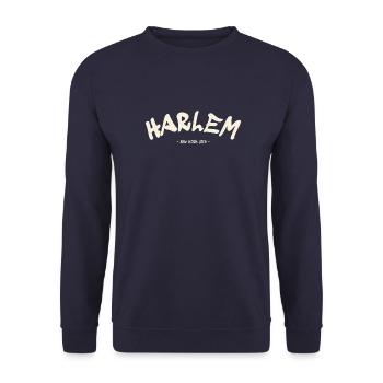 Harlem - New York City - États-Unis - Amérique - Sweat-shirt Unisexe - marine - Devant - Alina (178cm) & Michal (187cm)